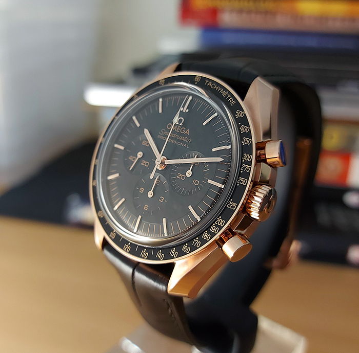 Omega Speedmaster 18K Rose Gold Moonwatch Co-Axial Chronograph Ref. 310.63.42.50.01.001